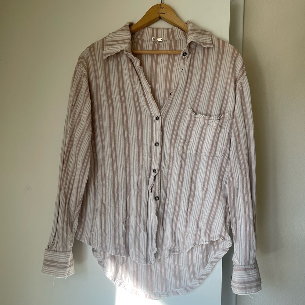 Free people beach button up